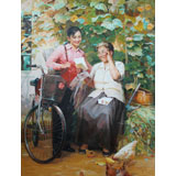 朝鮮名家油畫 白日南 《遠(yuǎn)方的來信》