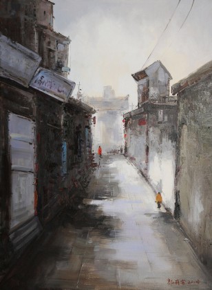 郭麗巖 《小巷》 布面油畫