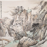 名家劉金河 四尺斗方《天風(fēng)來(lái)浩蕩 云水一身輕》（詢價(jià)）