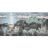 吉林著名山水畫(huà)家 張勇 四尺《千里江月》