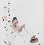 北京美協(xié)張春奇三尺《李白送孟浩然》