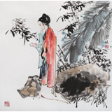 南海禪寺 妙林居士 四尺斗方《春思》