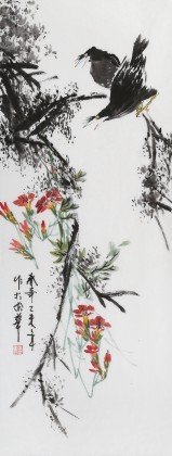 北京美協(xié)張春奇三尺《春趣》（詢價）