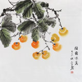 何華賢四尺斗方《經(jīng)霜味真》 潁淮書畫名家