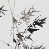 庾超然四尺斗方《竹石圖》 黃鶴樓書(shū)畫(huà)院院長(zhǎng)