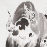 著名牦牛畫(huà)家 王文煜 四尺《志在千里》