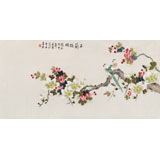 北京美協(xié)凌雪四尺《玉蘭鸚鵡》