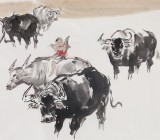 王向陽 四尺國畫《短笛橫吹隔隴聞》 中國美術(shù)家協(xié)會會員（詢價）