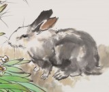 【已售】王向陽 四尺斗方《玉兔祈?！分袊佬g(shù)家協(xié)會會員