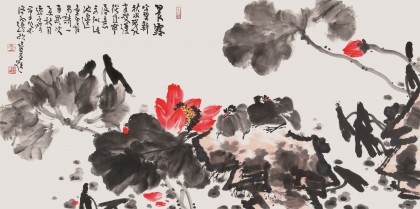 曲逸之 四尺《晨露》 河南省著名花鳥(niǎo)畫(huà)家