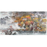 朝鮮名家成日 四尺《山河之秋》