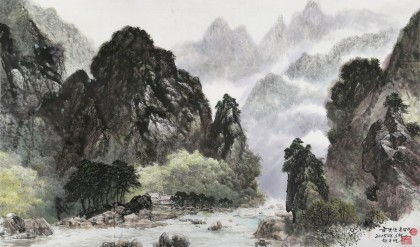 朝鮮名家韓銀星 四尺《金剛山》