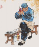 【已售】張春奇 三尺《休閑》徐悲鴻紀(jì)念館藝術(shù)中心理事