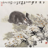 王向陽 四尺斗方《玉兔呈祥》中國(guó)美術(shù)家協(xié)會(huì)會(huì)員