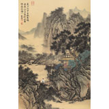 貴州七星關(guān)美協(xié)主席吳顯剛 大三尺《攜琴訪友圖》