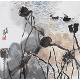 國(guó)家一級(jí)美術(shù)師王永剛 四尺斗方《池趣》（詢價(jià)）