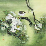 著名工筆畫家趙逸梅四尺斗方《春意》