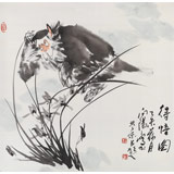 【已售】王向陽(yáng) 四尺斗方《得悟圖》當(dāng)代著名畫(huà)家