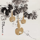 王寶欽 玄關(guān)四尺斗方《金秋》當代花鳥牡丹畫名家（詢價）