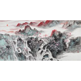 著名山水畫家王連笙 四尺《雨后香雪谷》