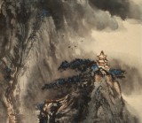 何實(shí) 四尺三開《雨過好揚(yáng)帆》吉林著名山水畫家