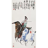 國(guó)家一級(jí)美術(shù)師王永剛 四尺《大唐風(fēng)采》(詢價(jià))