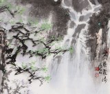 王凌云 四尺斗方《云山懸飛瀑》（微信詢價(jià)）