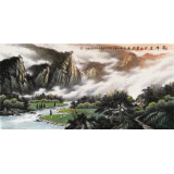 張慧仁 四尺《翠峰連云起》 廣西山水畫(huà)家協(xié)會(huì)常務(wù)理事