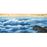 何華賢 小八尺《觀海聽濤》 潁淮書畫名家