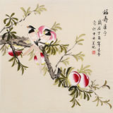 凌雪 四尺斗方《福壽康寧》 北京美協(xié)會(huì)員