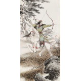 鄒本財(cái) 四尺館藏精品《響鈴公主狩獵圖》公主嶺市美協(xié)常務(wù)副主席