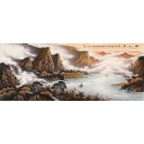 張慧仁 小八尺《秋山金色》 廣西山水畫(huà)家協(xié)會(huì)常務(wù)理事