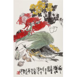 王永剛 四尺三開《歲歲重陽 今又重陽》 國家一級美術(shù)師（詢價）