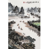 申凌翔 四尺三開(kāi)《江山如畫(huà)》 廣西山水畫(huà)名家