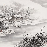 劉金河 四尺斗方《晚來(lái)天欲雪》 中美協(xié)會(huì)員（詢價(jià)）