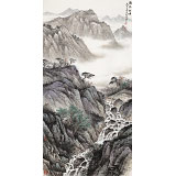 劉金河 四尺《清泉出岫》 中美協(xié)會(huì)員（詢(xún)價(jià)）