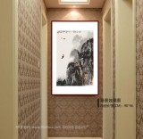 王永剛 四尺三開手指畫《峽江帆影》 國家一級美術師（詢價）