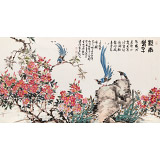 曲逸之 六尺《江南春早》 河南省著名花鳥畫家