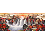 吳東 小八尺《萬(wàn)山紅遍》 著名易經(jīng)風(fēng)水畫(huà)家