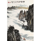 申凌翔 四尺三開(kāi)《雨后漓江》 廣西山水畫(huà)名家
