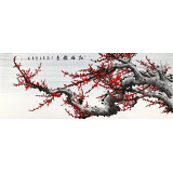 何華賢 小六尺《紅梅報(bào)春》 潁淮書畫名家