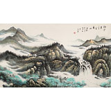 徐來選 六尺《點染朱墨寫春山》 河南美協(xié)會員