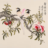 【已售】凌雪 三尺斗方《馨樂(lè)長(zhǎng)壽》 北京美協(xié)會(huì)員