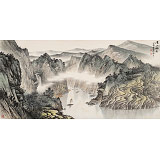 【已售】劉金河 四尺《清江帆影》 國(guó)家畫院山水名家