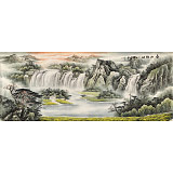 【已售】張宏達(dá) 小八尺《春山旭日》