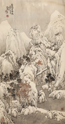 孟振華 三尺《萬點雪峰晴》西安美院研究生 金獎獲得者