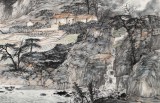 管旺林 小六尺《山居圖》 中美協(xié)會(huì)員