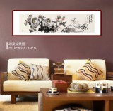 【已售】王寶欽 四尺對開《富貴吉祥》 當(dāng)代花鳥牡丹花名家（詢價(jià)）