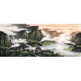 張慧仁 小八尺《山色空濛雨亦奇》 廣西山水畫(huà)家協(xié)會(huì)常務(wù)理事