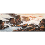 【已售】張慧仁 小八尺《一夜秋風(fēng)滿樹(shù)金》 廣西山水畫(huà)家協(xié)會(huì)常務(wù)理事